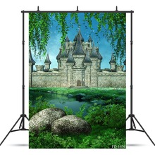 Fairy Tale Photography Background Grass Castle Backdrops for Photo Shoot Props Child Baby Shower Cloth Backdrop Photo Studio 2024 - buy cheap