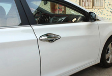 Carro Chrome maçaneta capa + copa bacia guarnição para Hyundai Elantra 2024 - compre barato