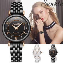 SUNKTA Women Watches Ceramic Waterproof Watch Ladies Watch Casual Fashion Ladies Watch Reloj Mujer Ultrathin  Sport Clock+Box 2024 - buy cheap