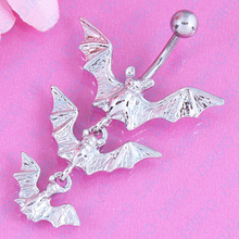 Fashion Dangle Gift Triple Vampire Bat Belly Ring Navel  Body Jewelry Piercing belly button ring 2024 - buy cheap