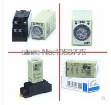 AC220V H3Y-2 Delay Timer Time Relay 0-5 10S 30S 60 Second  220VAC & Base 2024 - buy cheap