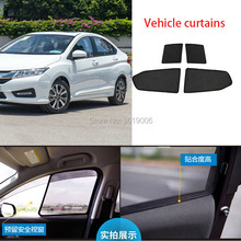 4pcs High-end custom For Honda City 14-18 card type magnetic car curtain sun shade car window shade car styling 2024 - buy cheap