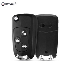 KEYYOU Modified Folding Filp Car Remote Key Shell Cove 3 Buttons For Ford Mondeo Focus Mondeo Fusion Suit Fiesta Key Case 2024 - buy cheap