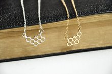 Honey Comb Bee Hive Necklace Cute Honeycomb Beehive Necklace Simple Minimalist Geometric Hexagon Pendant Chain Necklaces 2024 - buy cheap