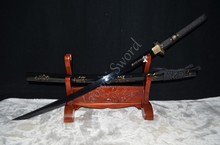 Японский меч 1060 из высокоуглеродистой стали, полностью черное лезвие с острым клинком, настоящие катаны Espadas, готовые к использованию 2024 - купить недорого