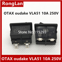 OTAX-interruptor basculante de 2 pies con 2 contactos plateados, OTAX udake VLA51 10A 250V, importado de Japón, 50 unids/lote 2024 - compra barato