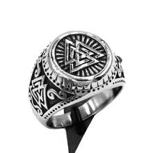 Anillo de runas vikingas nórdicas para hombre, joyería de acero inoxidable, símbolo de Odin, amuleto, nudo celta, abalorio, anillo de boda para motorista, venta al por mayor, SWR0909A 2024 - compra barato