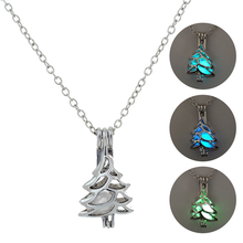 2019 New Hot Moon Glowing Necklace Gem Charm Jewelry Silver Plated Women Hollow tree shape Luminous Stone Necklace Gifts 2024 - buy cheap
