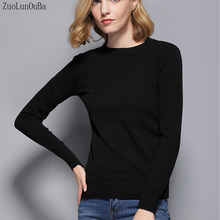 Black Sweater Female 2019 Autumn Winter Harajuku Korean Loose Long-sleeve Round Neck Pullover Knitted Bottoming Women Sweater 2024 - buy cheap