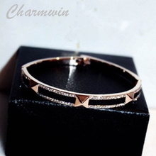 Charmwin-brazaletes de diamantes de imitación para mujer, pulsera de marca, accesorios de joyería, PS0148 2024 - compra barato
