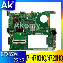 Ak g771jm placa-mãe do portátil para For Asus g771jm g771jw g771j g771 teste original mainboard I7-4710HQ/4720hq GTX860M-2G/4g edp 2024 - compre barato