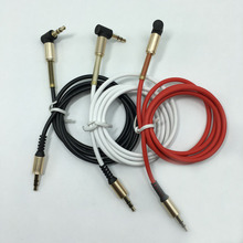 Jack de 3.5mm Macho para Macho 90 Graus de Ângulo Car Stereo Aux de Áudio Auxiliar Cabo para ipod iphone 7 6 6s 5 Plus Samsung xiaomi Huawei 2024 - compre barato