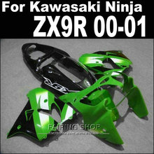 Kits de carroçaria carenagens zx9r para kawasaki ninja 2000 2001 / 00 01 (verde preto branco) carenagens de alta qualidade + personalizado livre xl16 2024 - compre barato