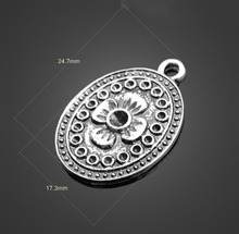 100pcs Anitque Silver Alloy Flower Charms Pendants-DIY Findings Necklace Bracelet Metal Fashion Accessories 24.7mmX17.3mm 2024 - buy cheap