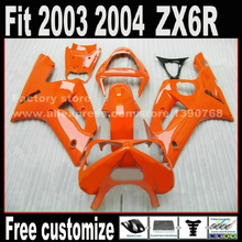 Kit de carenado de alta calidad para Kawasaki ZX6R Ninja 2003, color negro y naranja, ZX636, ZX-6R, 03, 04, CF7, 2004, 636 2024 - compra barato