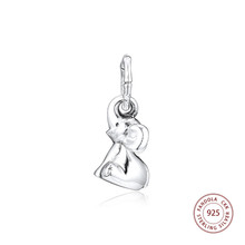 CKK-Colgante de elefante para mujer, de Plata de Ley 925 auténtica, compatible con pulseras Pandora, collares, fabricación de joyas DIY 2024 - compra barato