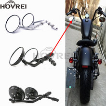 1pair 8mm Motorcycle chrome black Side Handlebar Mirrors Round scooter Mirrors for Kawasaki suzuki bmw rearview mirrors 2024 - buy cheap
