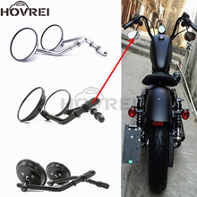 1 par 8mm Motocicleta cromo preto Side Guiador scooter Espelhos para Kawasaki suzuki bmw espelhos retrovisores Espelhos Redondos 2024 - compre barato