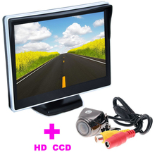 Universal ccd CCD Car Rearview Camera+5" TFT LCD Car Monitor 2 in 1 Auto Parking Assistance System car backup camera night 2024 - buy cheap