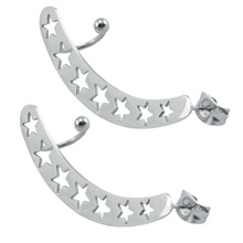 1 Pair Hot Summer Ear Cuff  Start Fashion Design Stud Earrings For Women 316L  Surgical Stainless Steel Ear Pins Jewelry 2024 - buy cheap