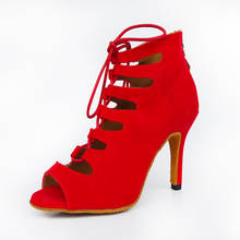 Women Zapatos de baile latino Salsa Ballroom Tango Dancing shoes heel 5CM 6CM 7.5CM 8.5CM Salsa Latin Dance Sandals boots Shoes 2024 - buy cheap