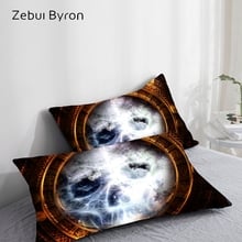 Funda de almohada 3D HD personalizada, 50x70/50x75/50x80/70x70, funda de almohada decorativa, ropa de cama de calavera mágica, envío directo 2024 - compra barato