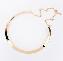 Hot Wholesale Fashion Women's Stylish Punk Style Gold Color Collares Choker Necklace Fashion Chain Necklaces for Women 2024 - buy cheap