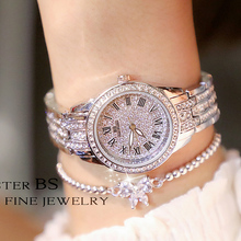 Luxury Crystal Women Watches Fashion Creative Gold Ladies Quartz Watch Women Bracelet Rhinestone Wristwatches Relogio Masculino 2024 - buy cheap