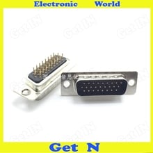 20 pces 26 pinos hdp26 macho/fêmea soquete d-sub hdb/db 26 conector dourado soldado placa soquete preto 2024 - compre barato