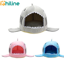 Shark Shaped Dog House For Large Dogs Tent High Quality Cotton Small Dog Cat Bed Puppy House Pet Product 2024 - buy cheap