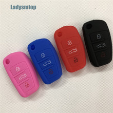 Silicone Car Key Cover Protector Case For Audi Q3 Q5 SQ5 Q5L Q7 Q8 A1 A3 S3 A4 A6 A7 S6 S7 A8 S4 RS4 A5 S5 RS5 8T 8R 2024 - buy cheap