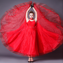 Vestido de dança feminino moderno, roupa para dança de valsa rápida, roupa feminina de tango, traje de dança de salão com diamantes 2024 - compre barato