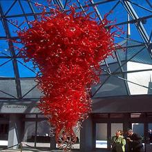 Custom Made Hand Blown Glass Luxury Chandelier In Hotel Lobby 2024 - buy cheap