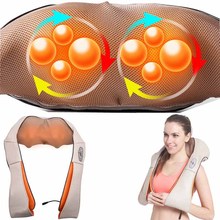 Heating Car Home Infrared Kneading Neck Massager back Shawl Vertebra Massage Device Car Shiatsu Massager 4D Neck Massager Tool 2024 - buy cheap