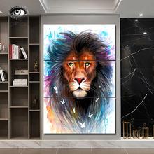Картина на холсте с изображением фея из серии Cool Art HD 3 шт. изображения льва для гостиной с рамкой декоративные картинки 2024 - купить недорого