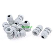 10 Pcs Waterproof PG9 Plastic Cable Glands Fasteners White 2024 - buy cheap