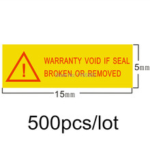 warranty label sticker void if seal broken or removed 1.5x0.5cm for 500pcs/lot Free shipping 2024 - buy cheap