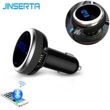 JINSERTA Car MP3 Audio Player Bluetooth FM Transmitter Wireless FM Modulator Car Kit HandsFree LCD USB TF Reader 2024 - buy cheap