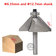 6.35mm and 12.7mm shank-1PCS,cnc woodworking router bit,Engraving and trimming machine 45degree bevel end mill,Chamfering knife 2024 - buy cheap