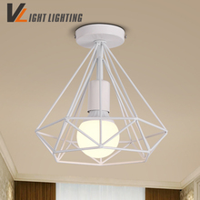 Luminária de teto moderna branca/traseira, ponteira de ferro, minimalista, retrô, lâmpada de pirâmide, loft, luminária de metal com lâmpada led