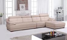 Free Shipping Beige Leather Top Grain Cattle leather, Lshaped sectional house furniture sofa set, welcome OEM/ODM  E306 2024 - buy cheap