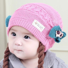 Зимняя шапка с помпоном для маленьких девочек 3-18 м, детские шапки для мальчиков, детская теплая вязаная шапка, женская шапка, милая шапка для младенцев 2024 - купить недорого
