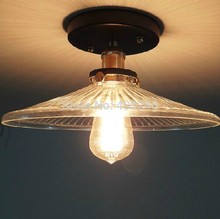 Loft Edison Industrial Vintage Umbrella Clear Glass Ceiling Lights Lamp for Cafe Shop Aisle Hall Bedroom Club Balcony Indoor 2024 - buy cheap