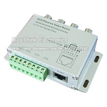 Transceptor de vídeo cftv passivo 4ch utp, balun bnc conector rj45 cat5/10 peças por atacado 2024 - compre barato