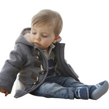 Детская одежда 2020, новая осенняя и зимняя детская куртка, куртки для мальчиков, верхняя одежда для девочек, детское теплое шерстяное пальто, детская куртка с капюшоном 2024 - купить недорого