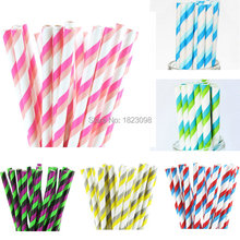 25pcs/lot Double Striped Drinking Paper Straws For Kids Birthday Wedding Decorative Party Straws Event Decor Supplies 2024 - buy cheap