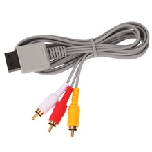 DHL 50pcs 1.8m Audio Video AV Composite 3 RCA Cable for sharpest video for Nintendo Wii console 2024 - buy cheap