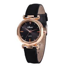 Fashion Women Leather Casual Watch Luxury Analog Quartz Crystal Wristwatch dames horloges Clock Women 2024 - buy cheap