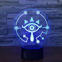 3D LED Table Lamp BREATH OF THE WILD LINK Nightlight 7 Color Changing Visual Illusion Light Drop Shipping 2024 - buy cheap