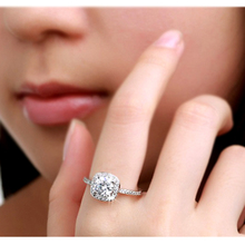 Абсолютно новые модные серебряные кольца с цирконием стразы женские ювелирные изделия кольцо с кристаллами модные обещания обручальные кольца Размер 7 8 2024 - купить недорого